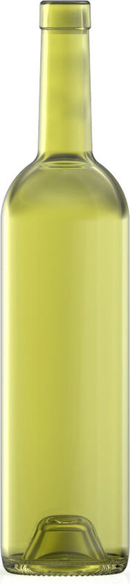 WYSKONT Bordeaux Type Bouteille de vin vide pour le brassage à la maison -  Décoration de service en verre vert olive - 0,75 l - Capacité : 7,4 x 29,3